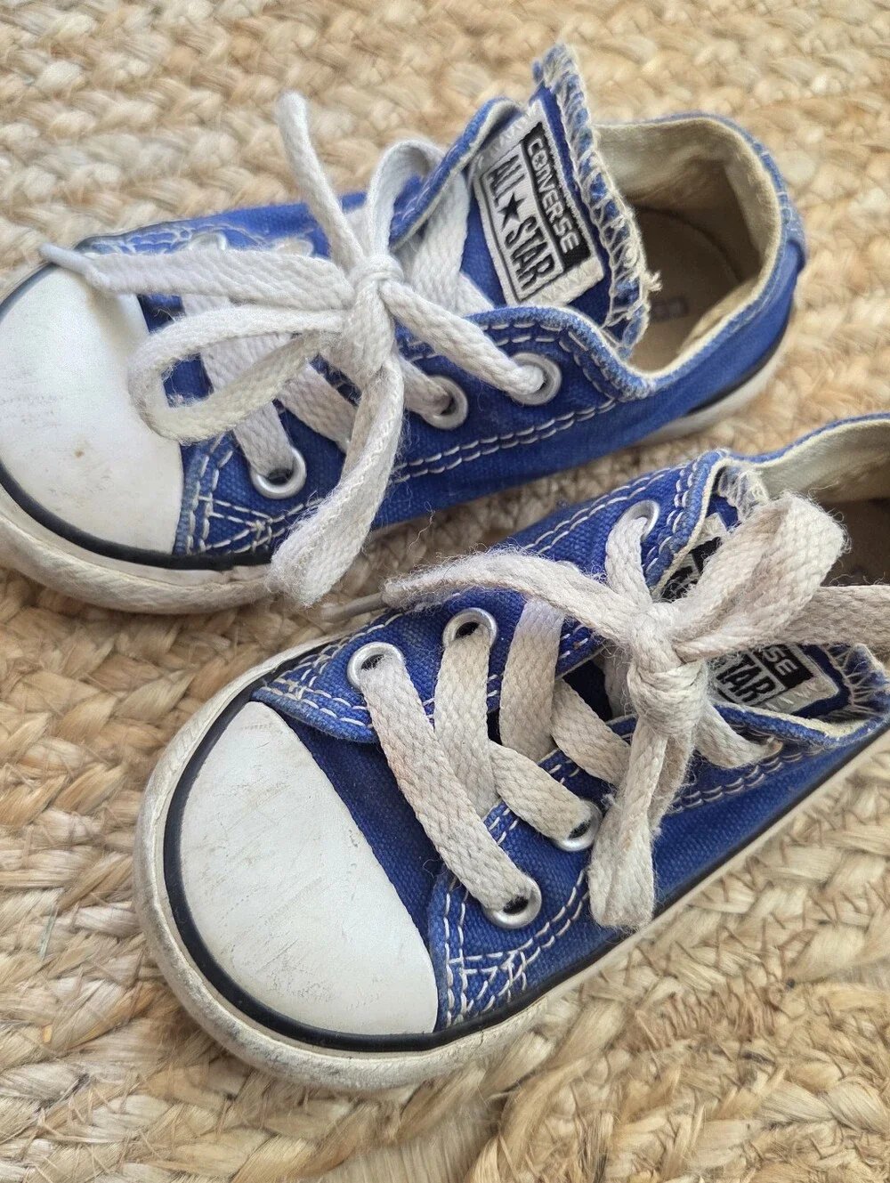Converse Kids Royal Blue Canvas Low-Top Sneakers Toddler 6 All Star